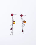 Garnet Chain Earrings